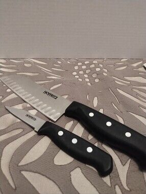 Hoffritz Black Handle Kitchen Knife Set - 2-Piece